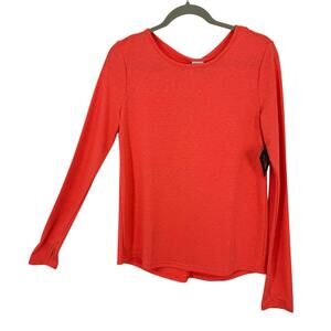 Victorias Secret VSX Sport Open Keyhole Back Top size Small Neon Orange NEW